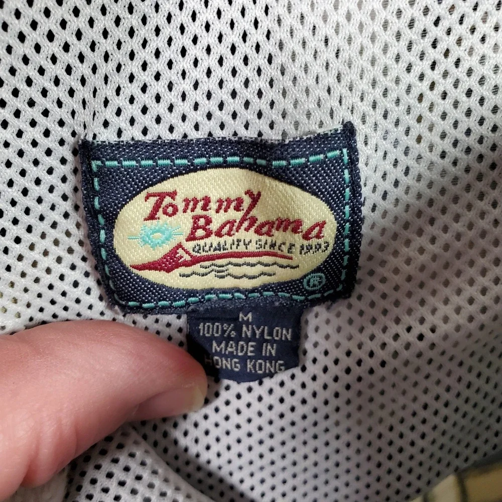 Tommy Bahama Swim Trunks Mens M Navy Floral Tropical Beach Vacation Retro Hawaii